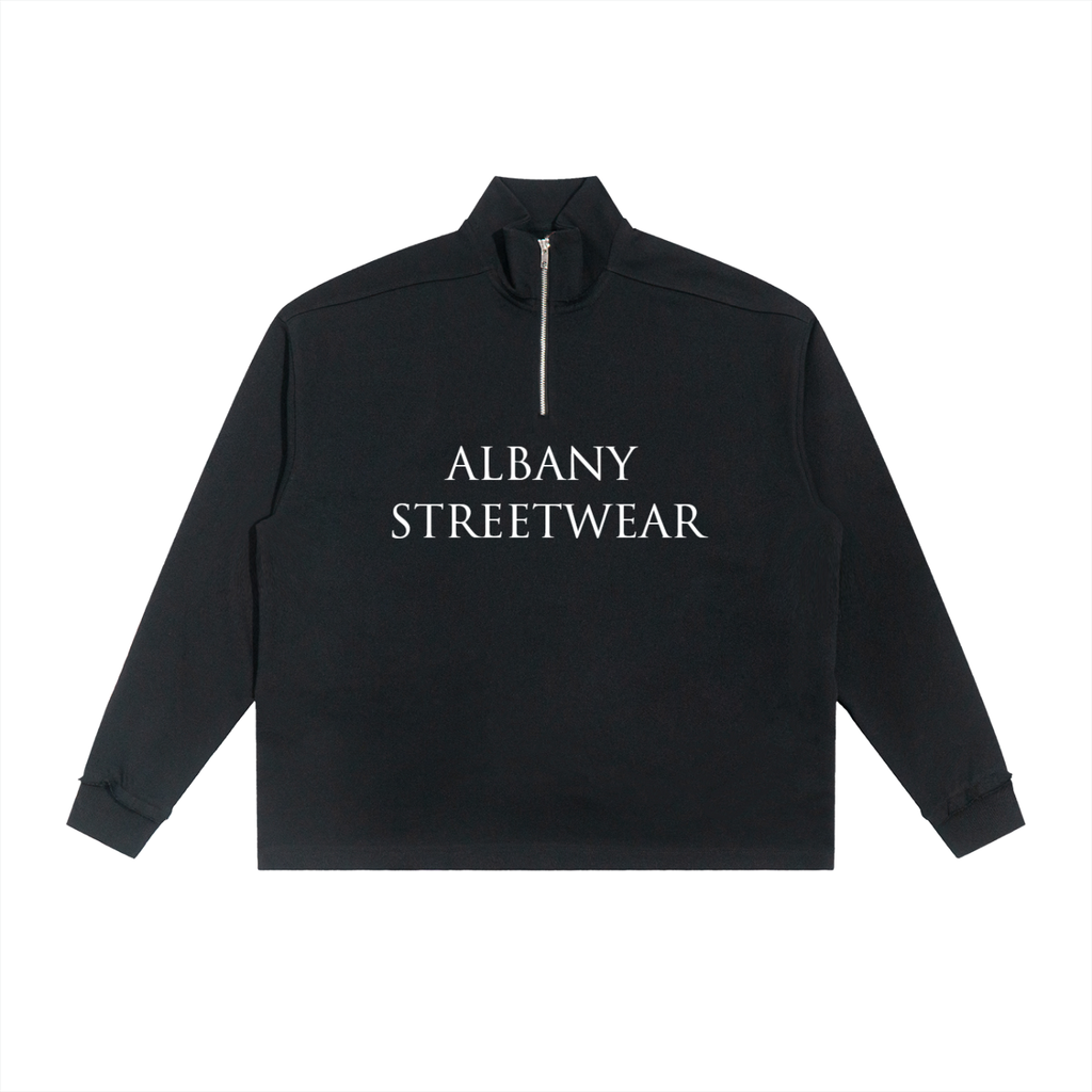 BLACK ALBANY STREETWEAR ROSE QUARTER-ZIP
