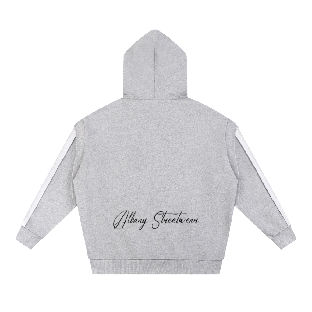 FLOWER GRAY ALBANY STREETWEAR ROSE ZIP HOODIE
