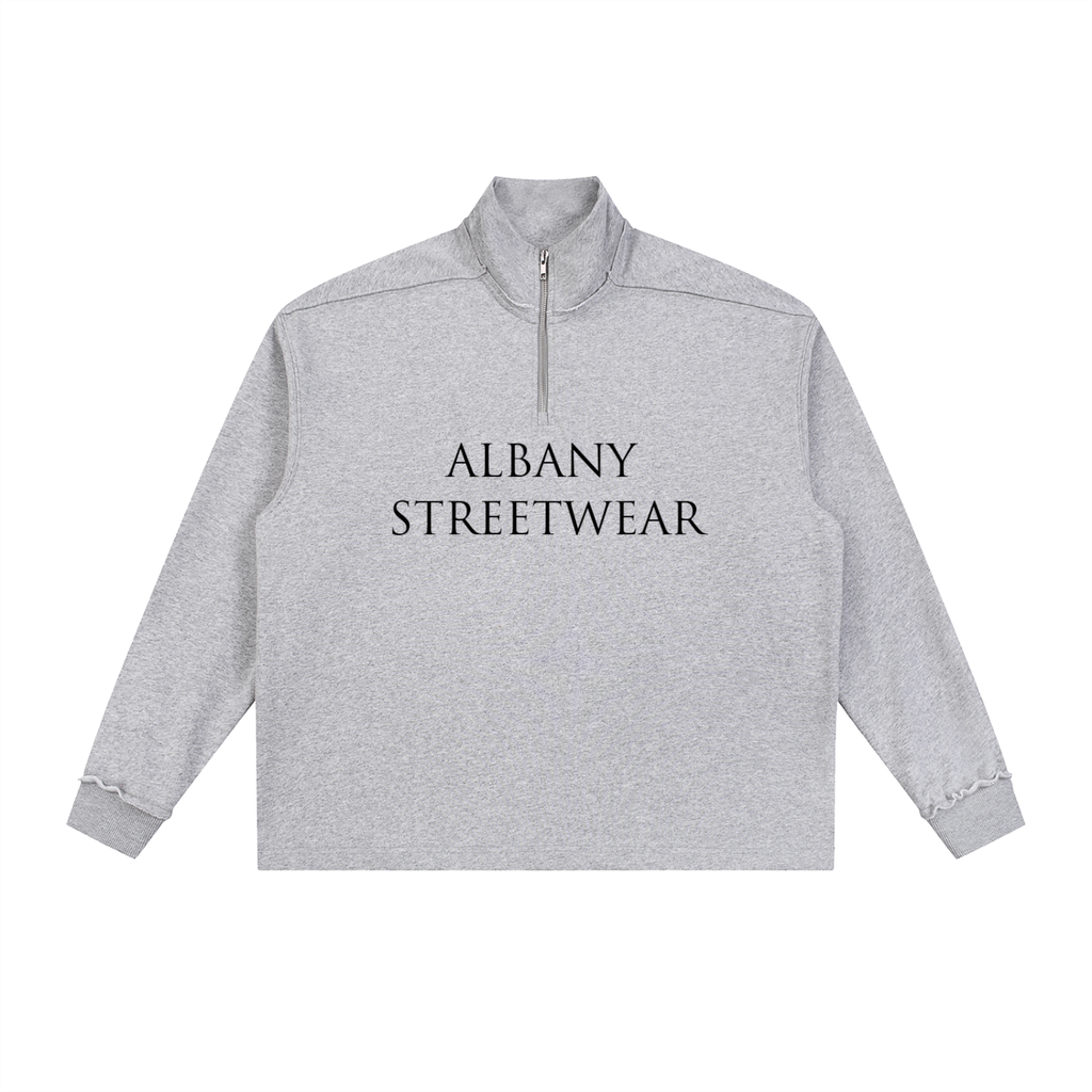 FLOWER GRAY ALBANY STREETWEAR ROSE QUARTER-ZIP