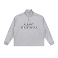 FLOWER GRAY ALBANY STREETWEAR ROSE QUARTER-ZIP