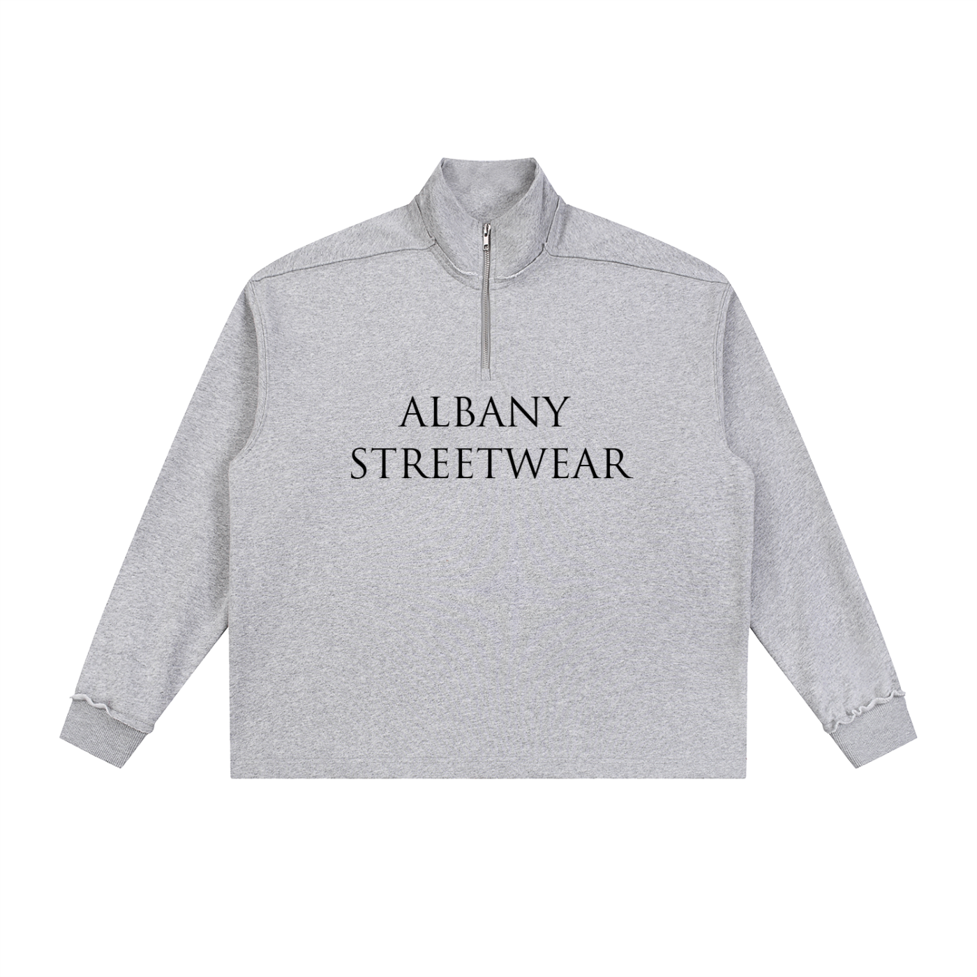 FLOWER GRAY ALBANY STREETWEAR ROSE QUARTER-ZIP