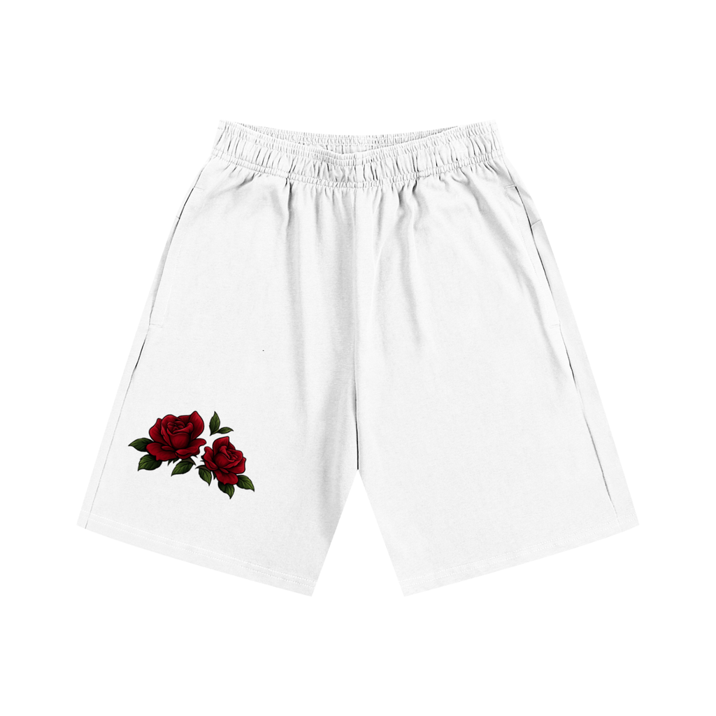 WHITE ALBANY ROSE COTTON SHORTS