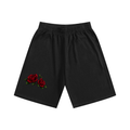 BLACK ALBANY ROSE  COTTON SHORTS