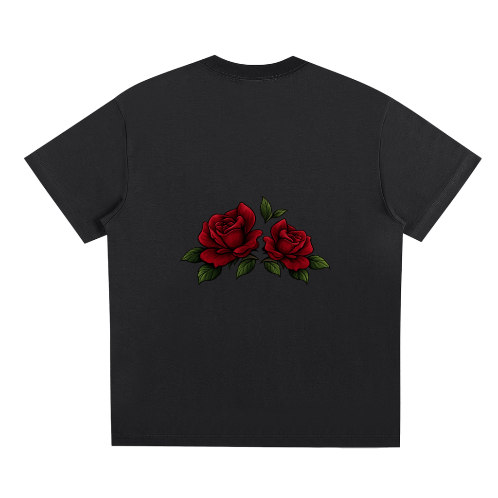BLACK ALBANY STREETWEAR ROSE T-SHIRT