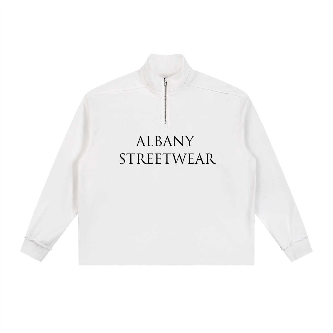 BEIGE ALBANY STREETWEAR ROSE QUARTER-ZIP