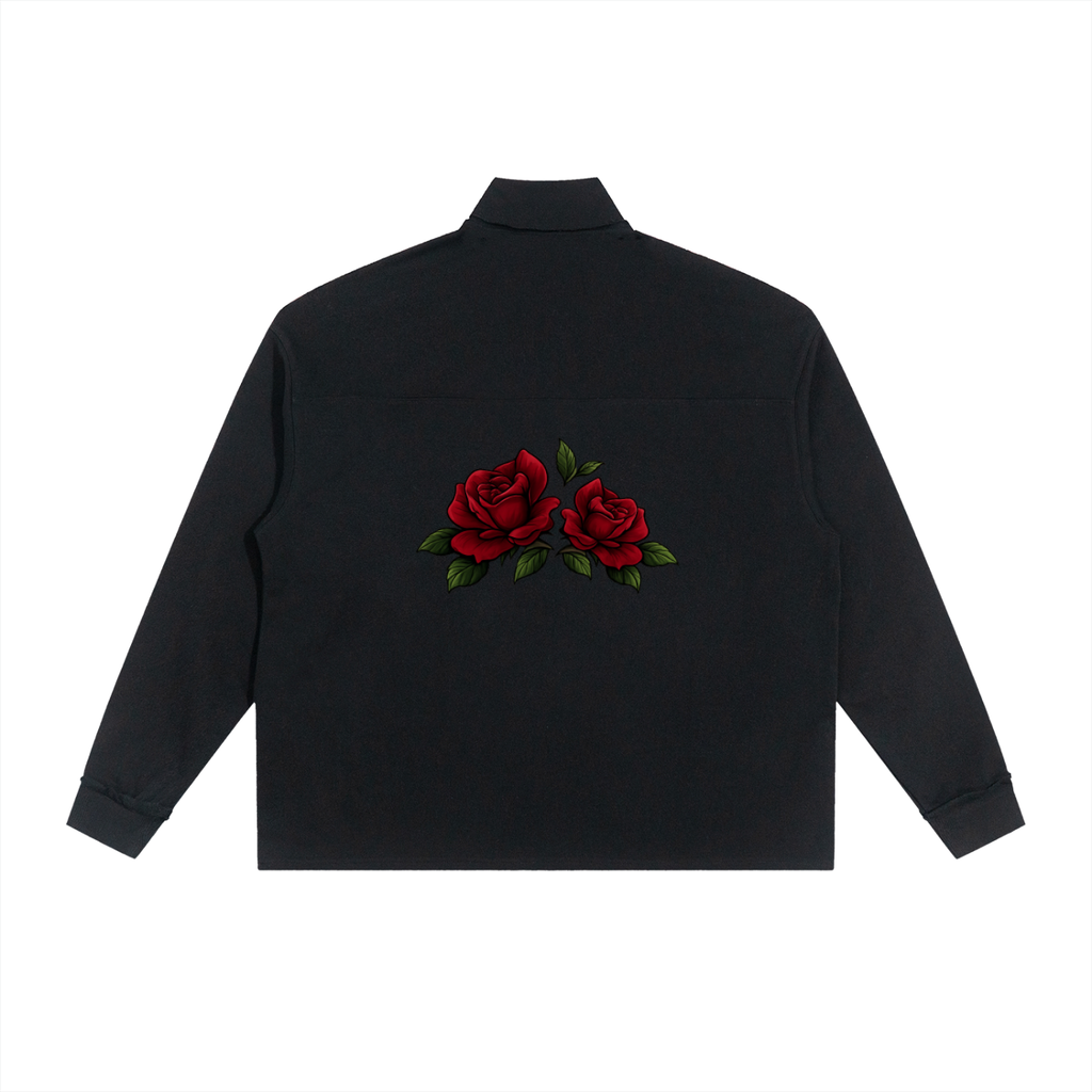 BLACK ALBANY STREETWEAR ROSE QUARTER-ZIP
